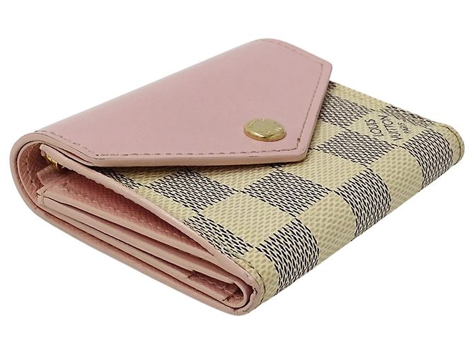 Billetera plegable Damier Azur Louis Vuitton Rosa Crudo - vista 3