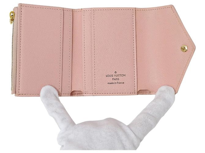 Billetera plegable Damier Azur Louis Vuitton Rosa Crudo - vista 4