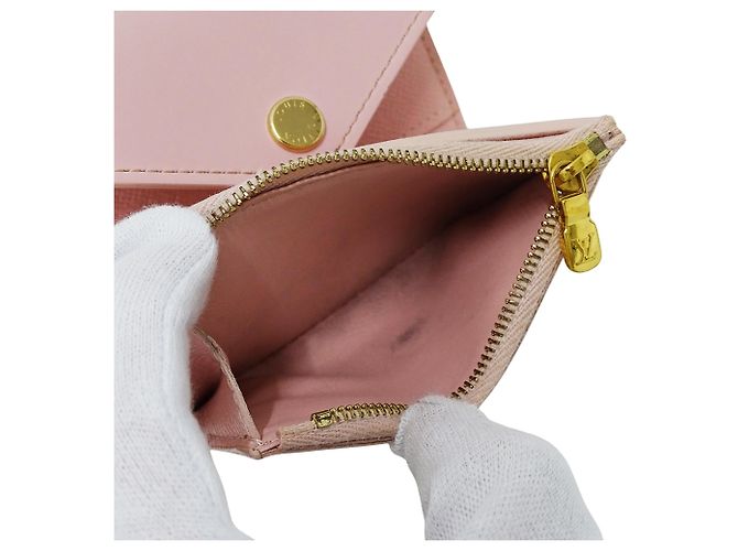 Billetera plegable Damier Azur Louis Vuitton Rosa Crudo - vista 6