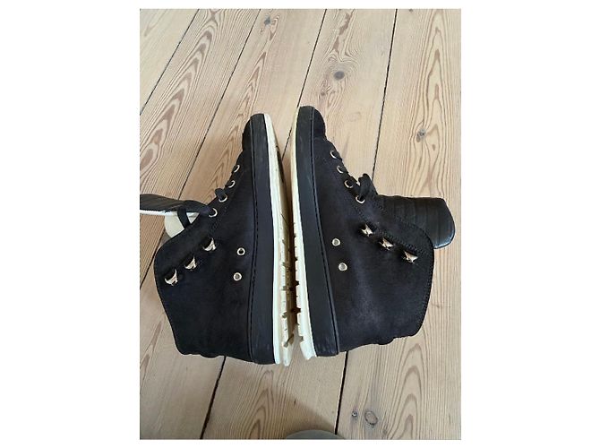 Sneakers alte in suede nero Dior Homme - vista 10