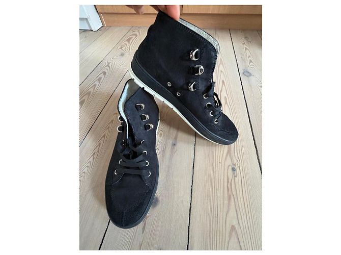 Sneakers alte in suede nero Dior Homme - vista 15