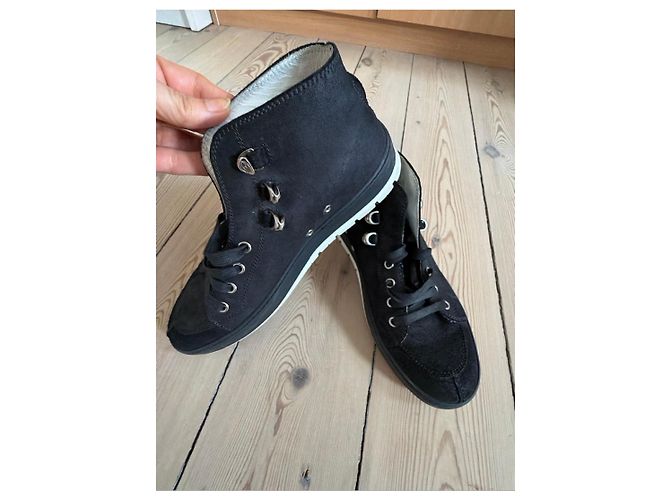 Sneakers alte in suede nero Dior Homme - vista 16