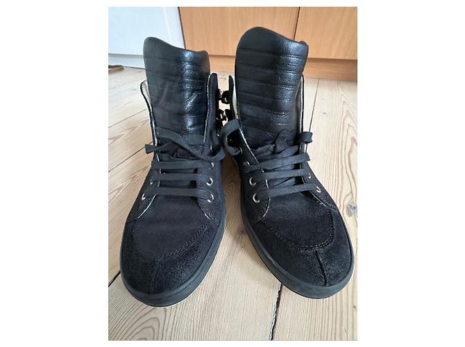 Sneakers alte in suede nero Dior Homme - vista 2