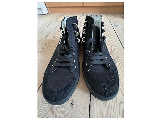 Sneakers alte in suede nero Dior Homme - vista 4
