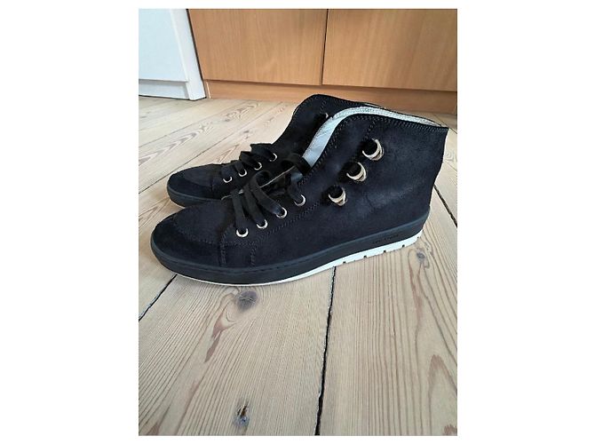 Sneakers alte in suede nero Dior Homme - vista 5