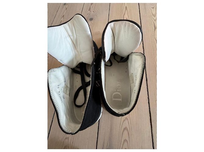 Sneakers alte in suede nero Dior Homme - vista 8