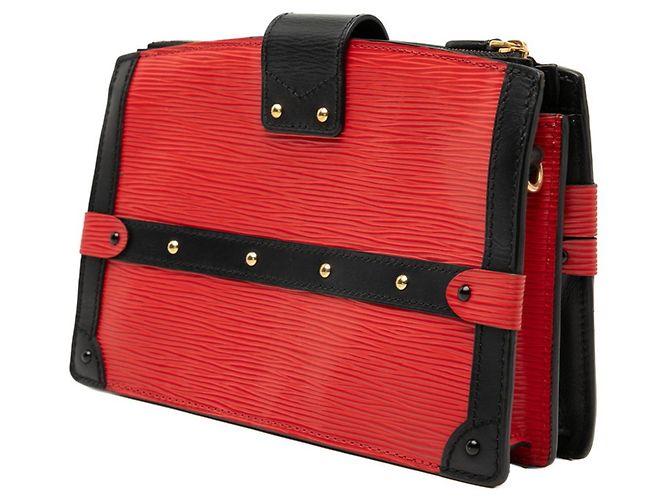 Borsa a Spalla Epi Trunk Clutch di Louis Vuitton Nero Rosso - vista 2