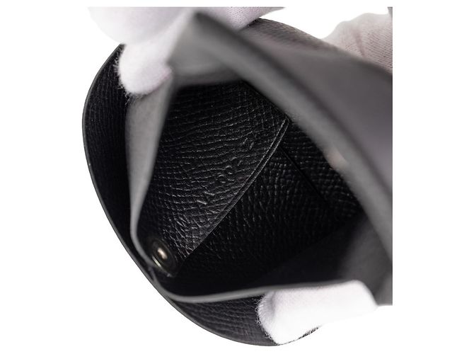 Monedero Bastia de Hermès en cuero Epsom negro - vista 5