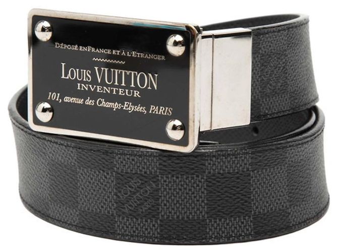 Louis Vuitton Damier Graphite Santur Aventur Gürtel Schwarz - Ansicht 2