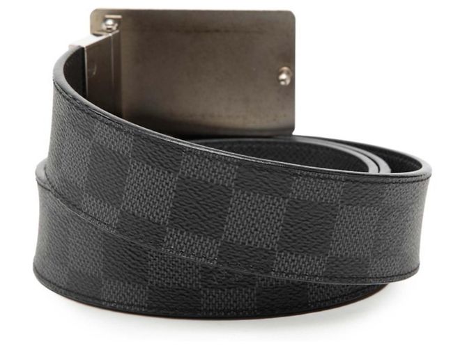 Louis Vuitton Damier Graphite Santur Aventur Gürtel Schwarz - Ansicht 3