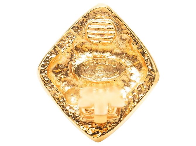 Orecchini a clip placcati in oro Chanel Coco Mark D'oro - vista 3