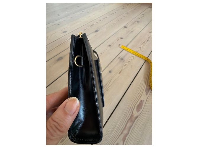 Max Mara Black Leather Clutch Bag - view 3