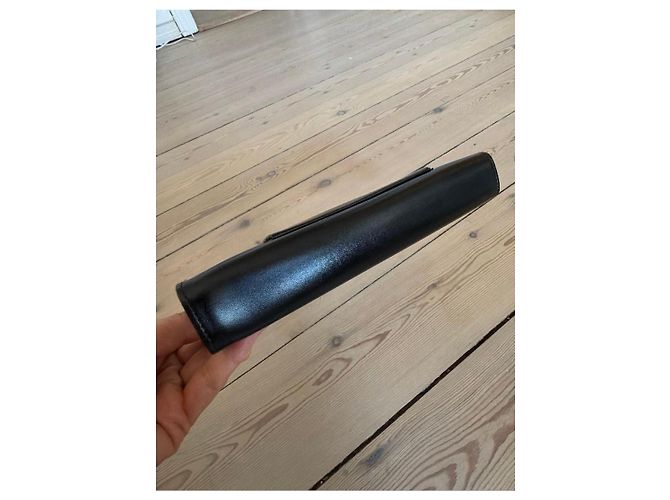 Max Mara Black Leather Clutch Bag - view 5