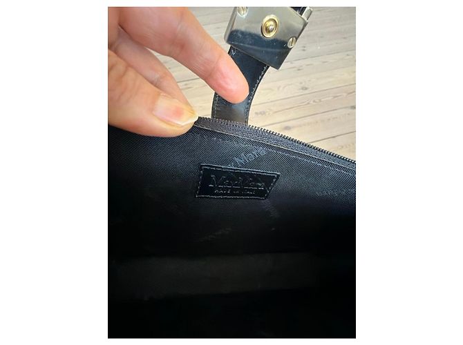 Max Mara Black Leather Clutch Bag - view 9