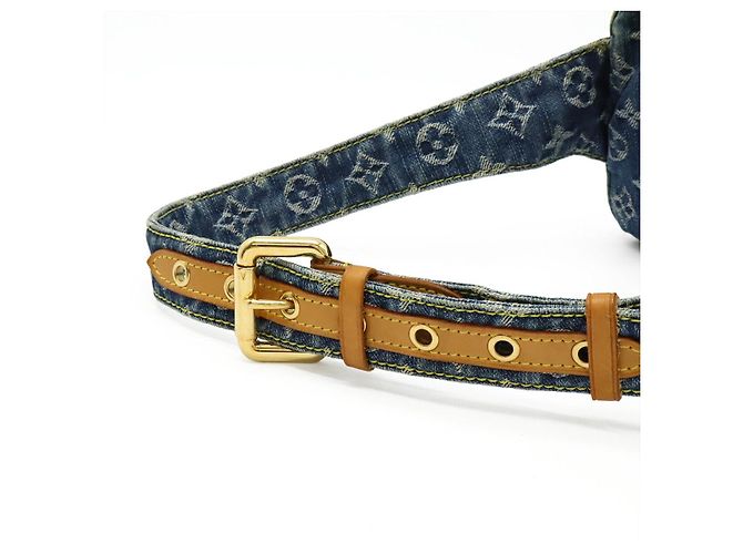Borsa a vita 2 in 1 in denim Monogram Louis Vuitton Blu - vista 7