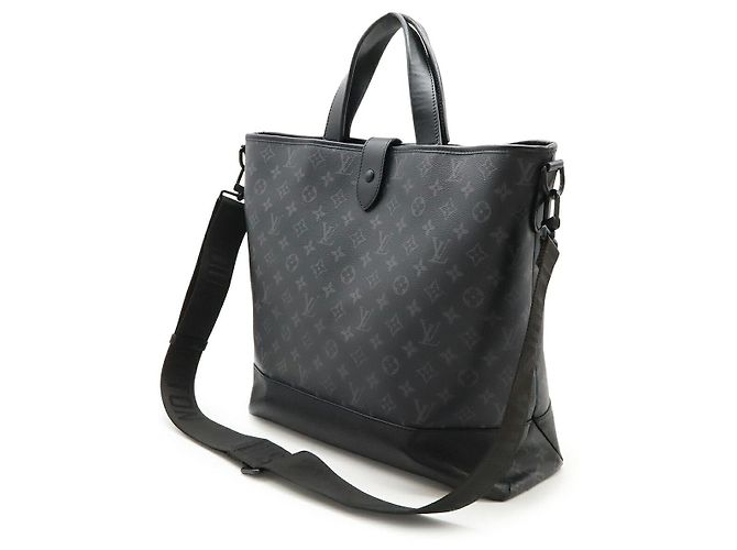 Louis Vuitton Saumur Tote Monogram Eclipse 2way Tote Bag Black Grey - view 2