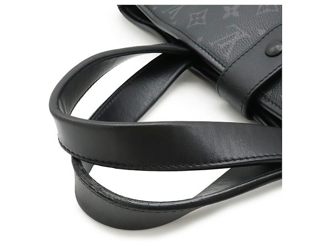 Louis Vuitton Saumur Tote Monogram Eclipse 2way Tote Bag Black Grey - view 4