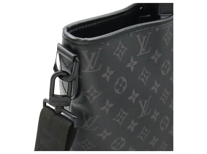 Louis Vuitton Saumur Tote Monogram Eclipse 2way Tote Bag Black Grey - view 6