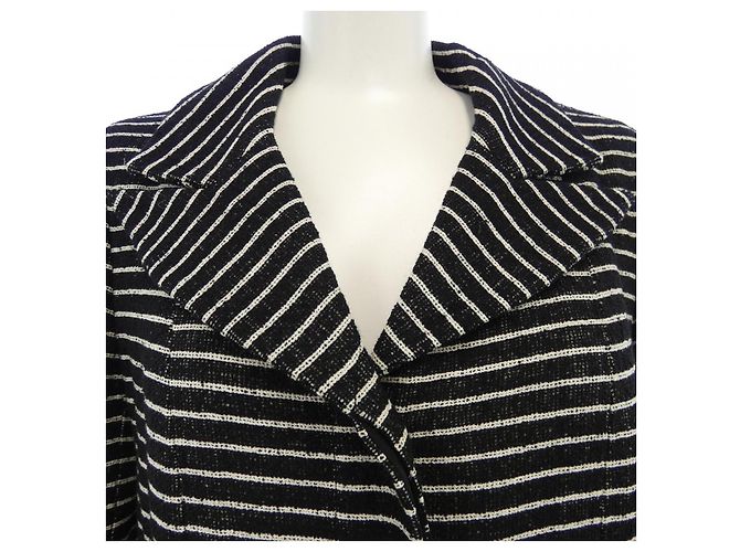 Timeless Abrigo Chanel P16918V09428 01C de algodón negro y blanco - vista 5
