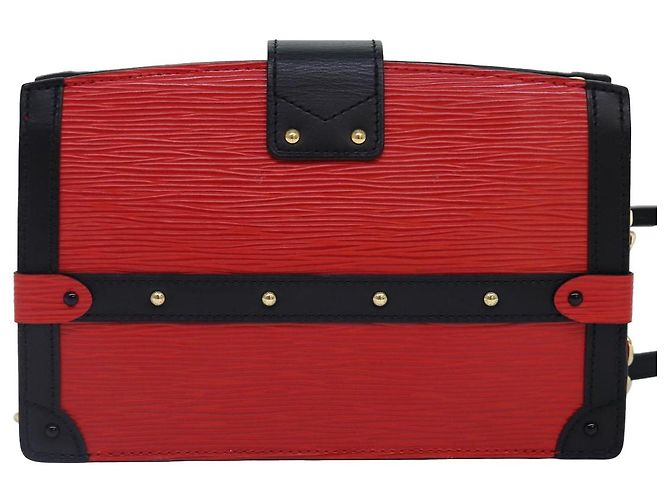 Clutch Trunk Louis Vuitton in pelle Epi Rosso - vista 2