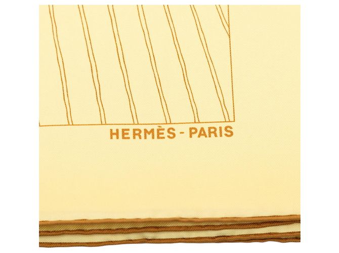 Silk In Bufanda de seda amarilla Hermès Amarillo - vista 6