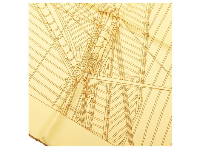 Silk In Bufanda de seda amarilla Hermès Amarillo - vista 7