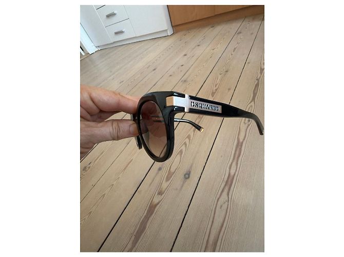 Gafas de sol Dsquared2 Negras con Lentes Marrones Degradadas Negro - vista 12