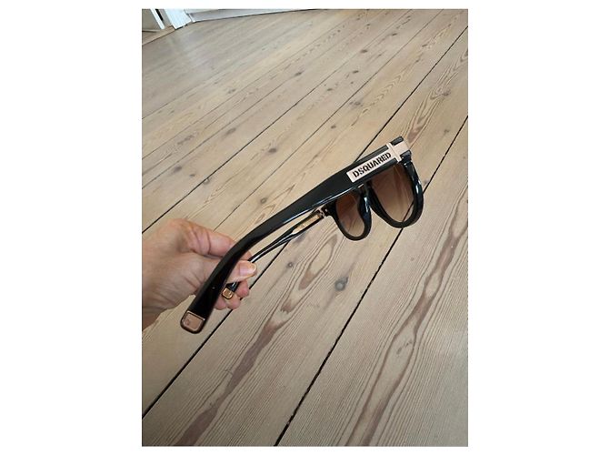 Gafas de sol Dsquared2 Negras con Lentes Marrones Degradadas Negro - vista 6