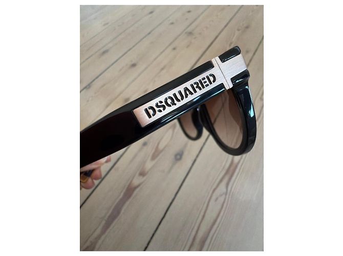 Gafas de sol Dsquared2 Negras con Lentes Marrones Degradadas Negro - vista 7