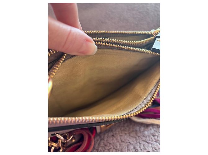 Chloé Borsa a Spalla in Pelle e Camoscio Chloe Jane Multicolore Beige - vista 10