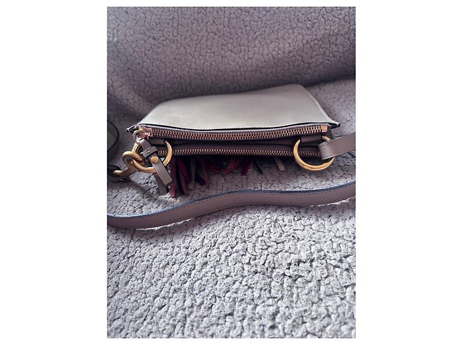 Chloé Borsa a Spalla in Pelle e Camoscio Chloe Jane Multicolore Beige - vista 3
