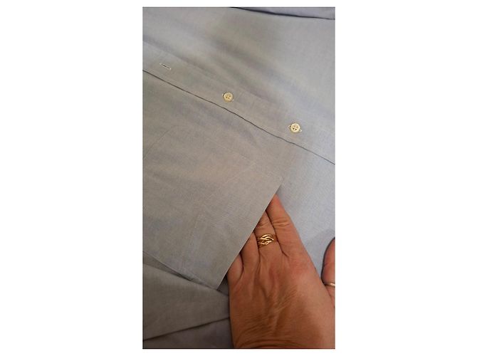 Camicia Ralph Lauren Yarmouth Azzurra in Cotone Oxford Blu - vista 11