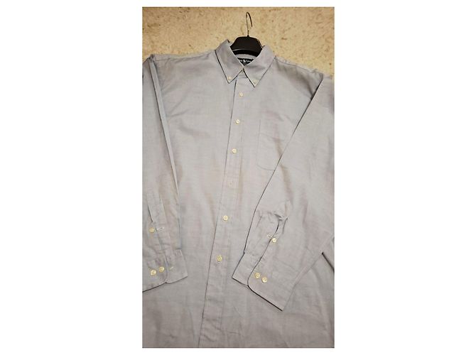 Camicia Ralph Lauren Yarmouth Azzurra in Cotone Oxford Blu - vista 4