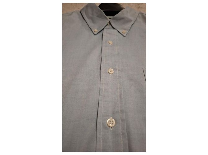 Camicia Ralph Lauren Yarmouth Azzurra in Cotone Oxford Blu - vista 6