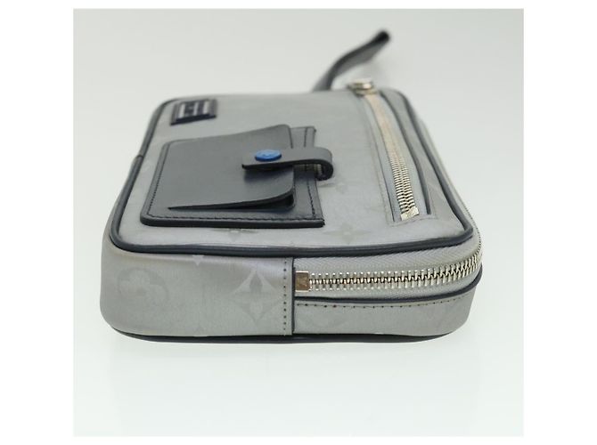 Louis Vuitton Alpha Clutch Limited Edition Monogram Satellite Canvas Silber - Ansicht 4
