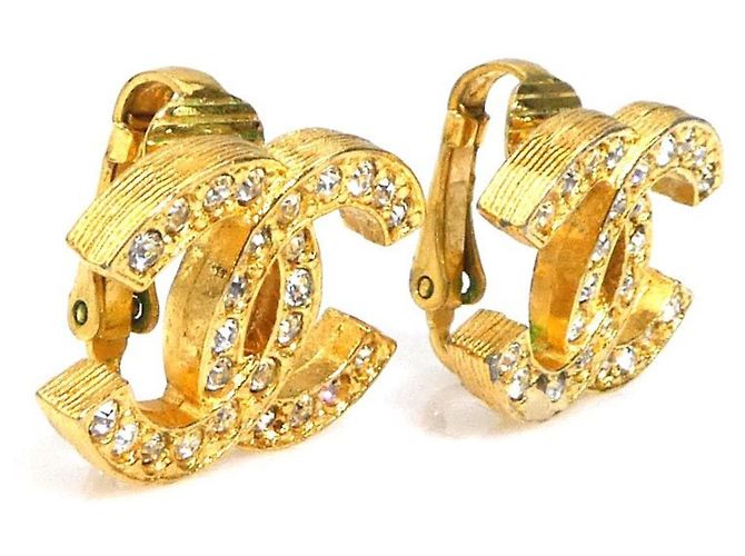 Orecchini a clip in metallo dorato Chanel D'oro - vista 2
