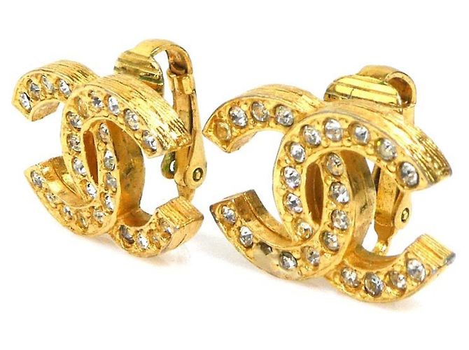 Orecchini a clip in metallo dorato Chanel D'oro - vista 3