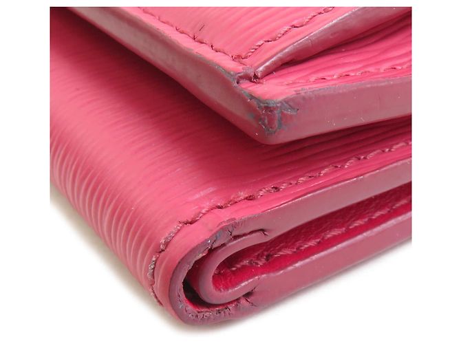 Cartera plegable de cuero rosa para mujer Prada - vista 5