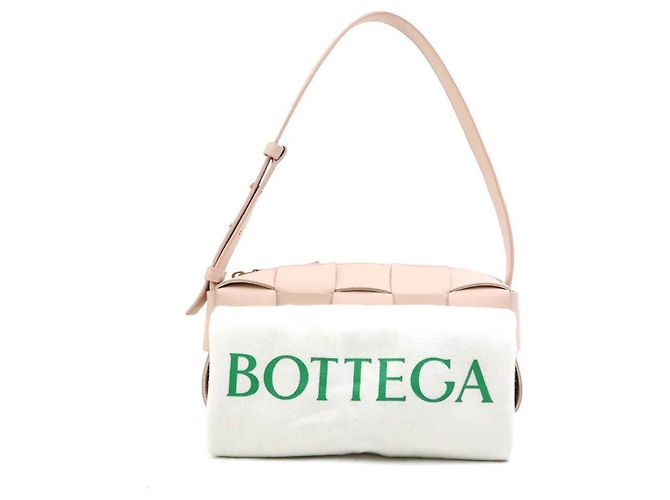 Borsa in pelle Small Brick Cassette di Bottega Veneta Rosa - vista 17