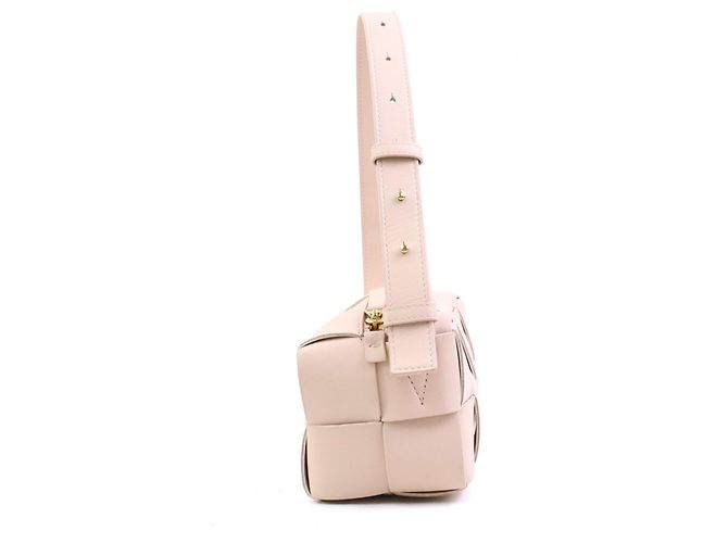 Borsa in pelle Small Brick Cassette di Bottega Veneta Rosa - vista 2