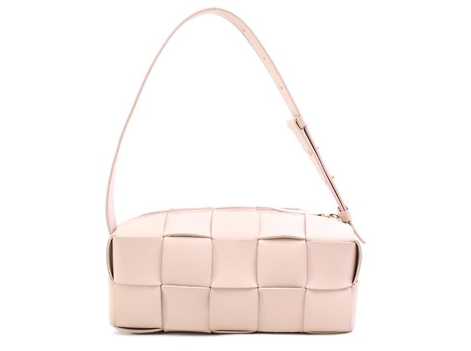Borsa in pelle Small Brick Cassette di Bottega Veneta Rosa - vista 3