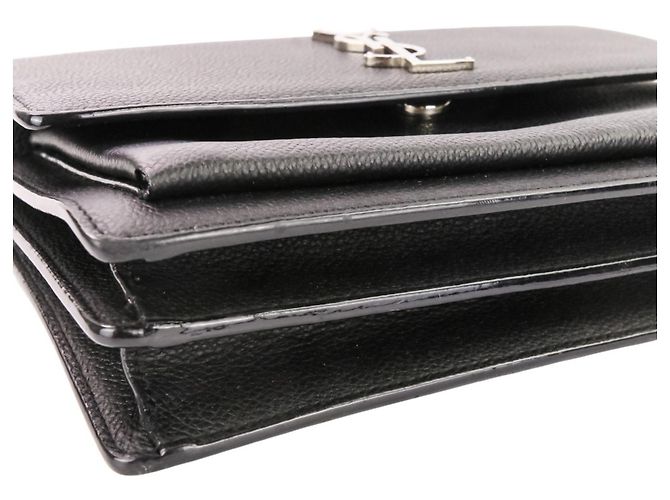 Borsa a spalla in pelle Sunset Cassandra di Yves Saint Laurent Nero - vista 5