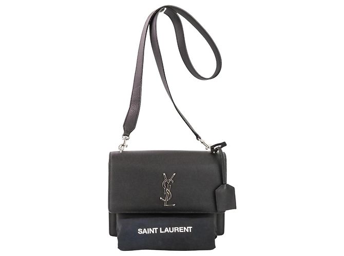 Borsa a spalla in pelle Sunset Cassandra di Yves Saint Laurent Nero - vista 9