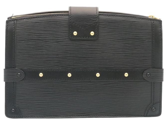 Clutch Trunk Louis Vuitton in pelle Epi Nero - vista 2