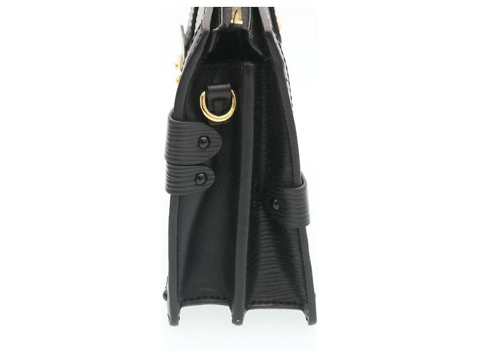 Clutch Trunk Louis Vuitton in pelle Epi Nero - vista 3
