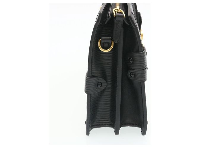 Clutch Trunk Louis Vuitton in pelle Epi Nero - vista 4