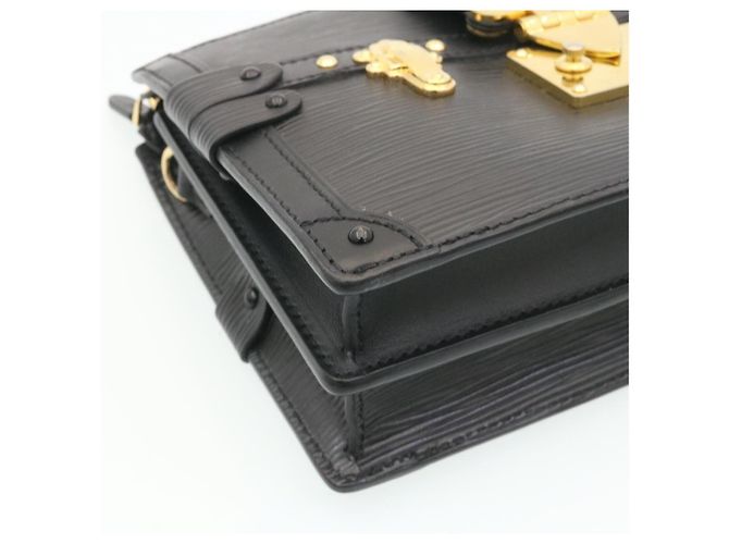 Clutch Trunk Louis Vuitton in pelle Epi Nero - vista 7