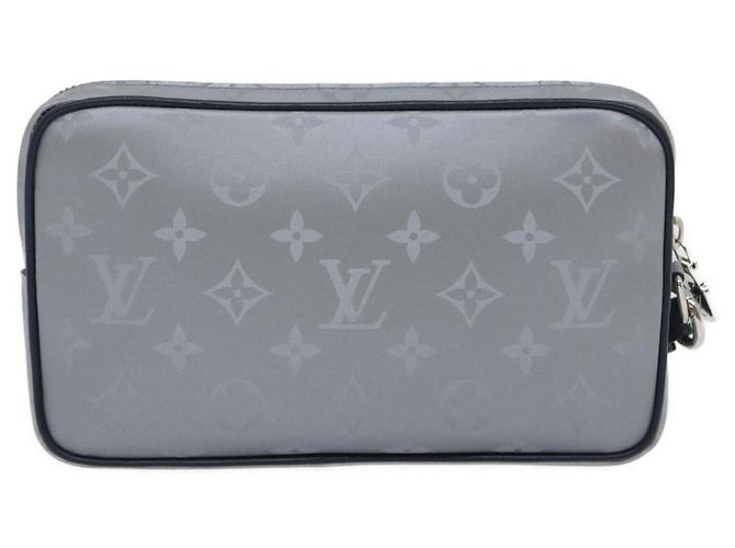 Louis Vuitton Alpha Clutch Limited Edition Monogramm Satelliten-Canvas Silber - Ansicht 2