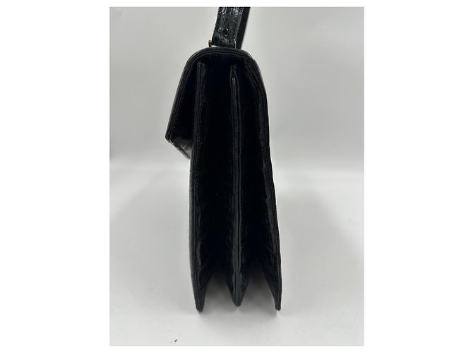 Borsa Delvaux in coccodrillo Nero - vista 5