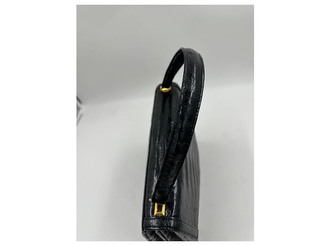Borsa Delvaux in coccodrillo Nero - vista 7